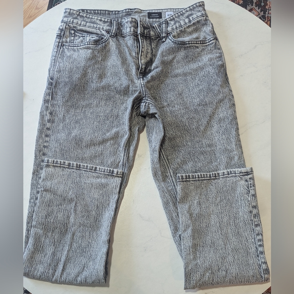 Volcom Gray Slim Straight Leg Jeans Classic Style